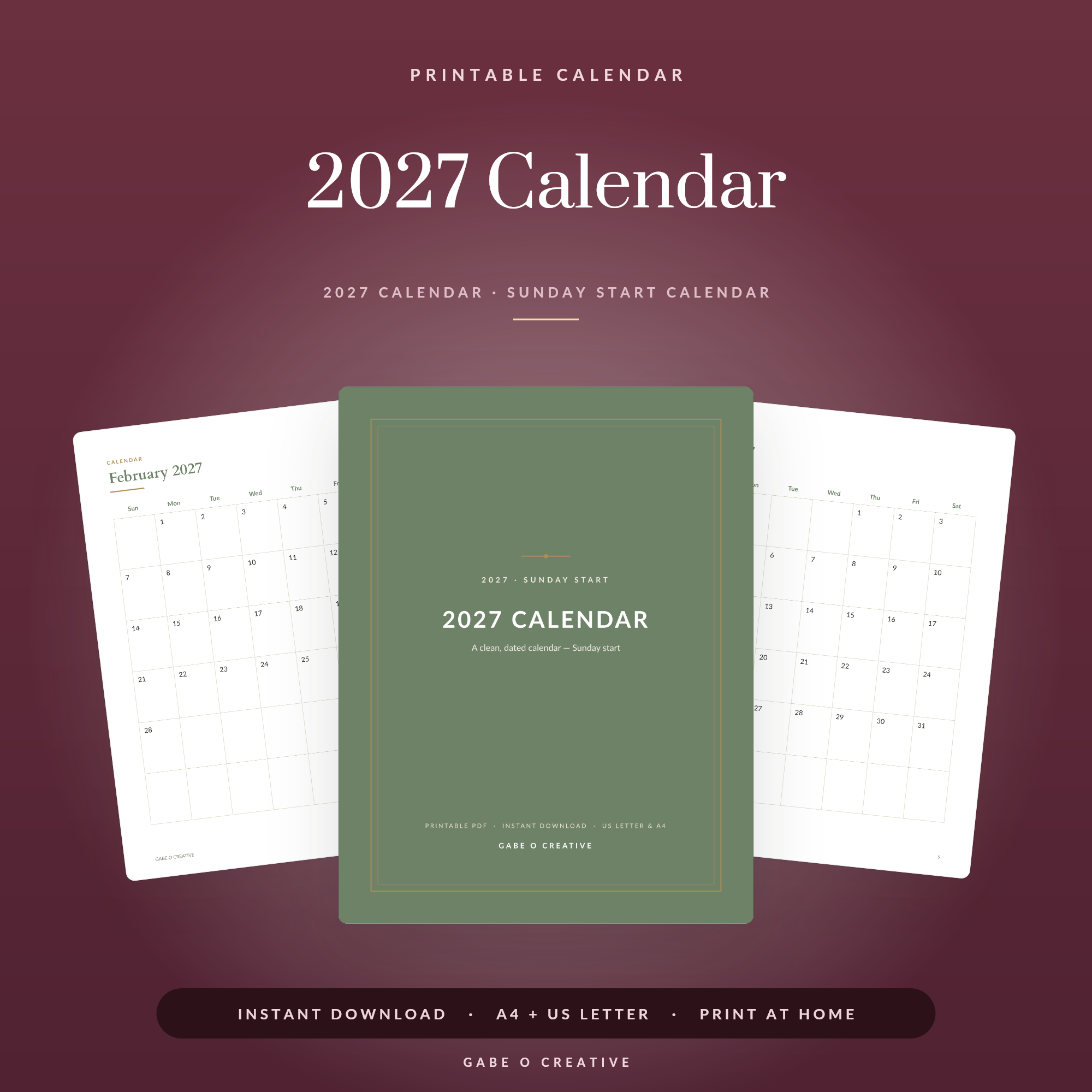 2027 Calendar