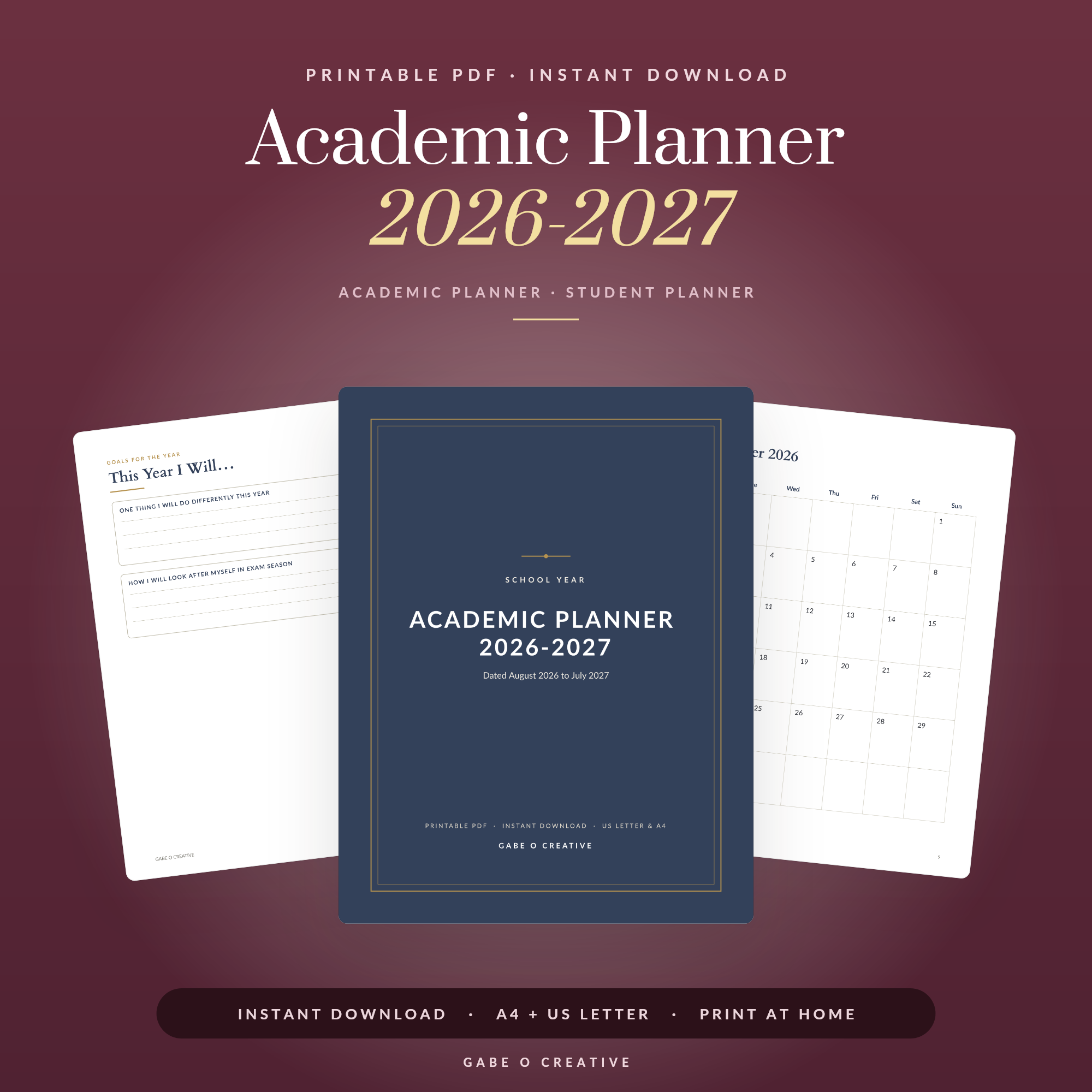 Academic Planner 2026-2027
