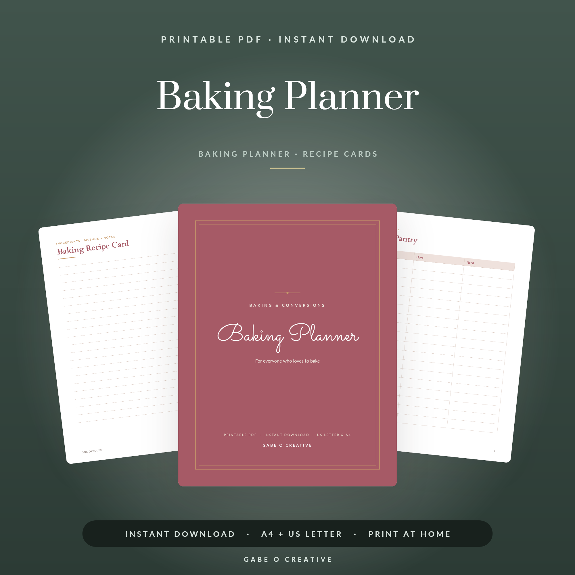 Baking Planner