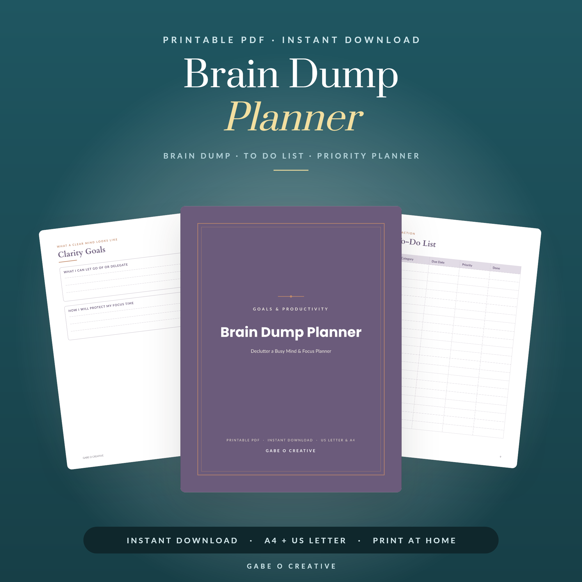 Brain Dump Planner