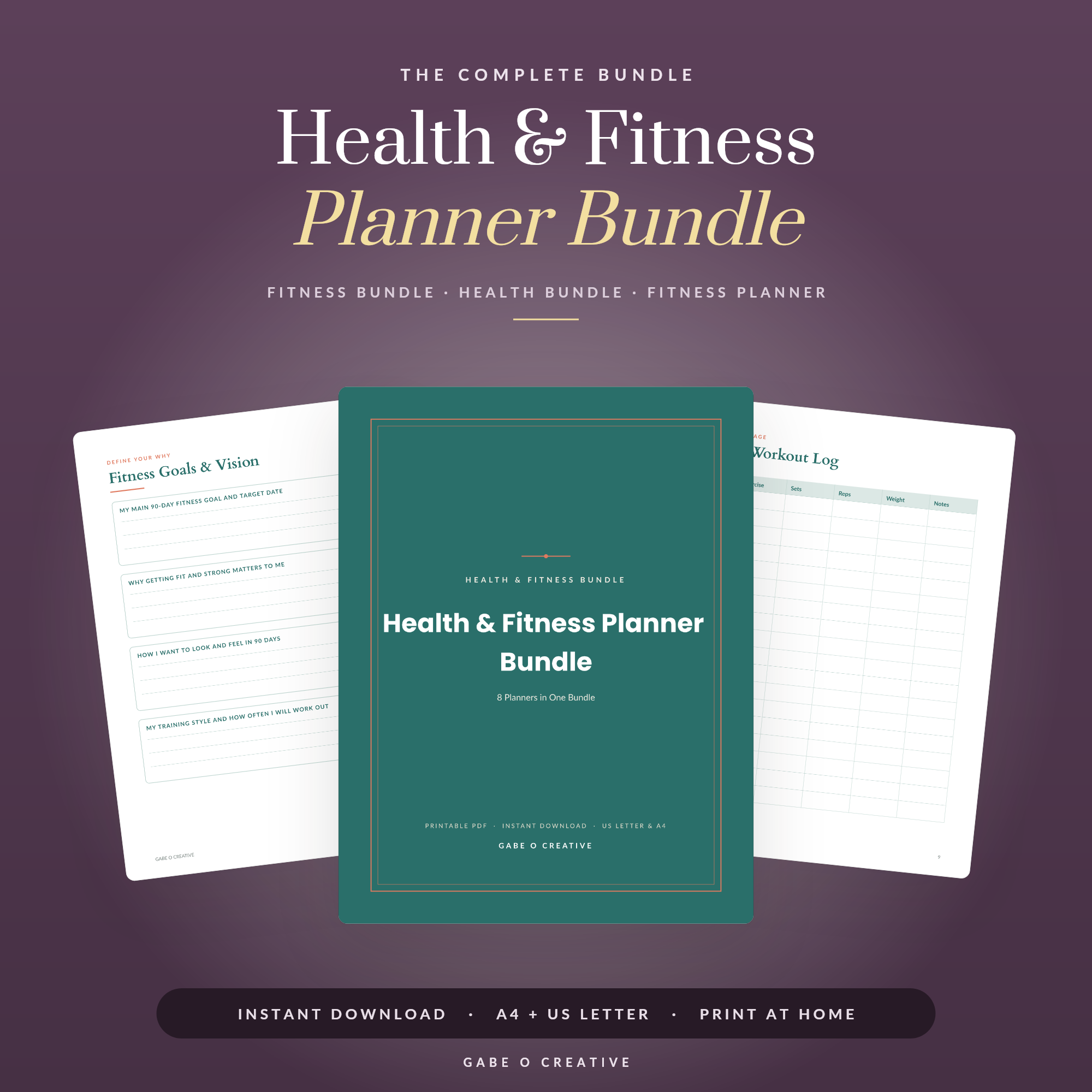 Health & Fitness Planner Bundle