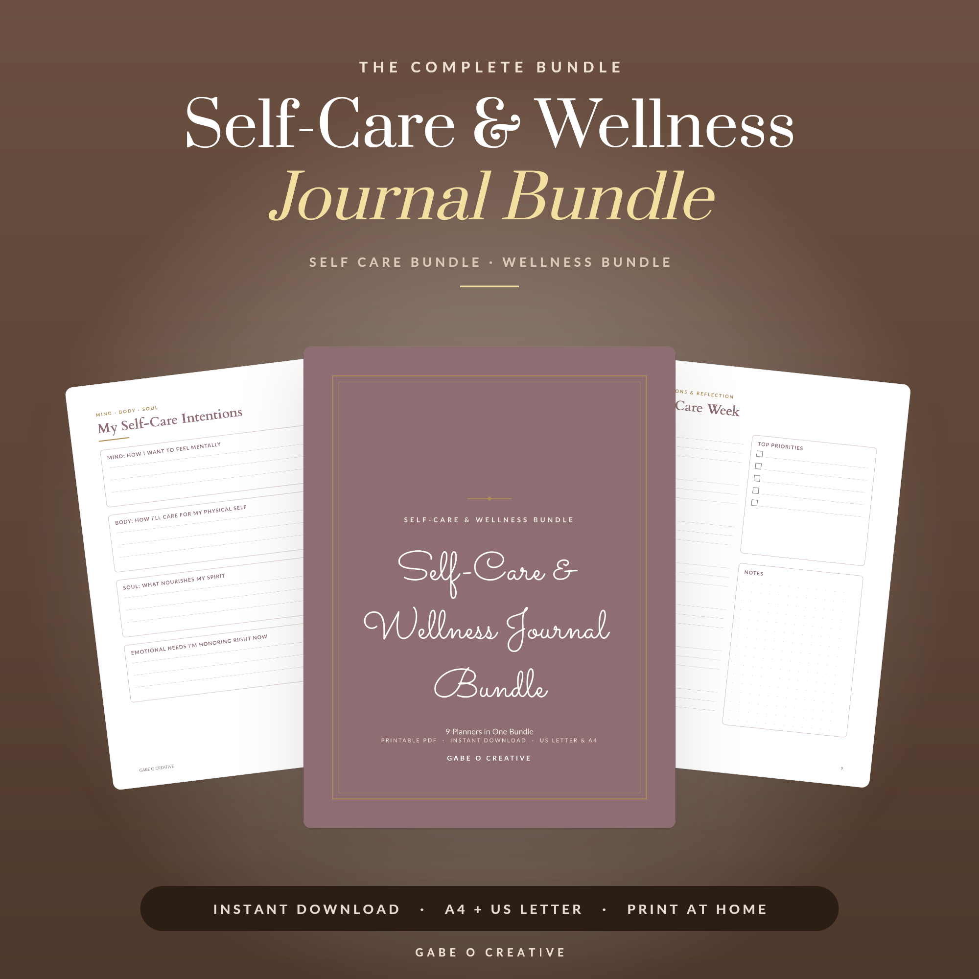 Self-Care & Wellness Journal Bundle