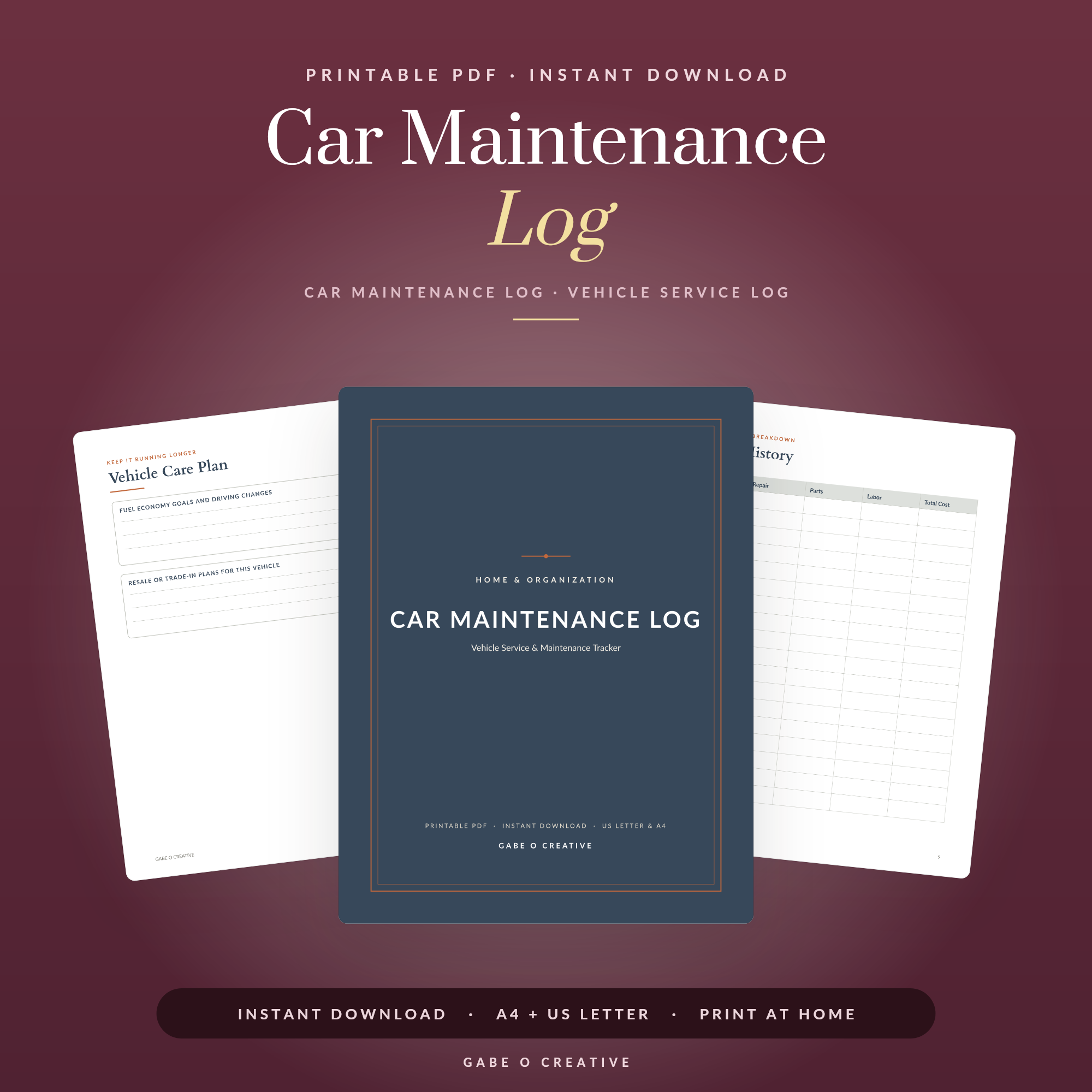 Car Maintenance Log