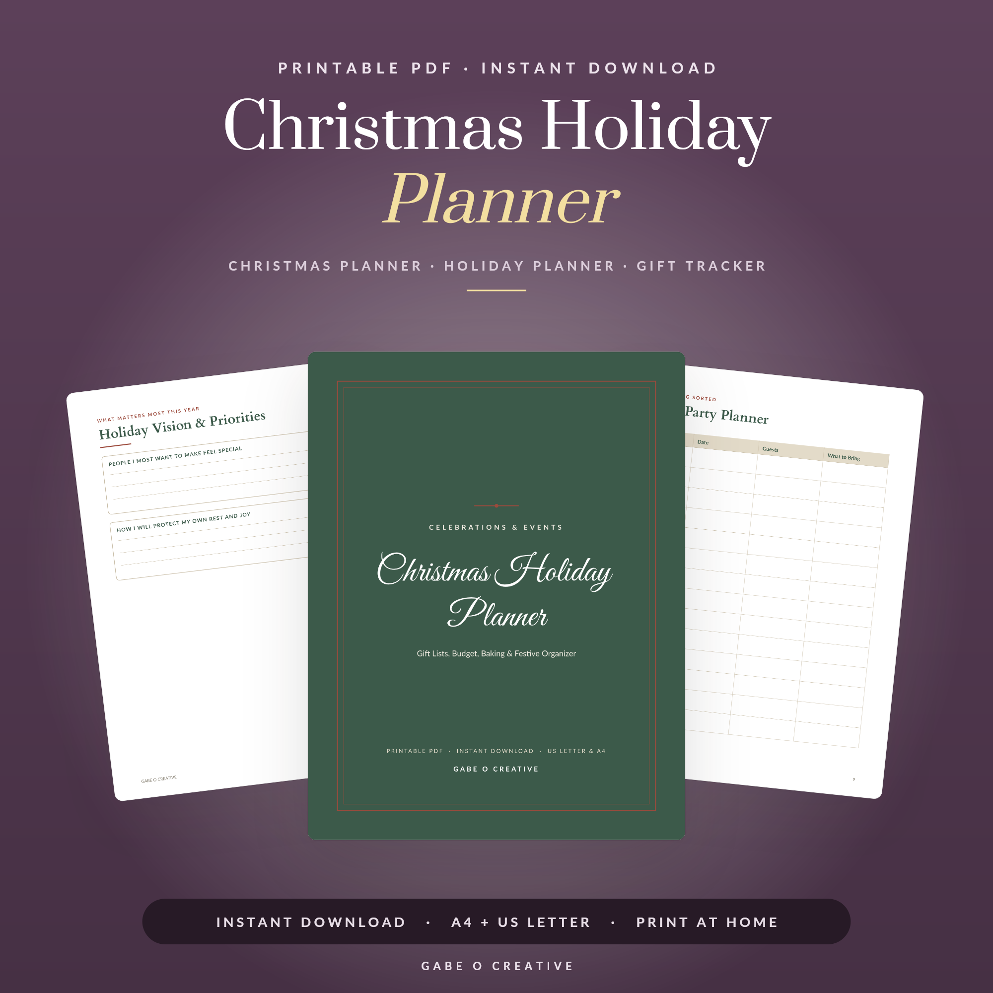 Christmas Holiday Planner