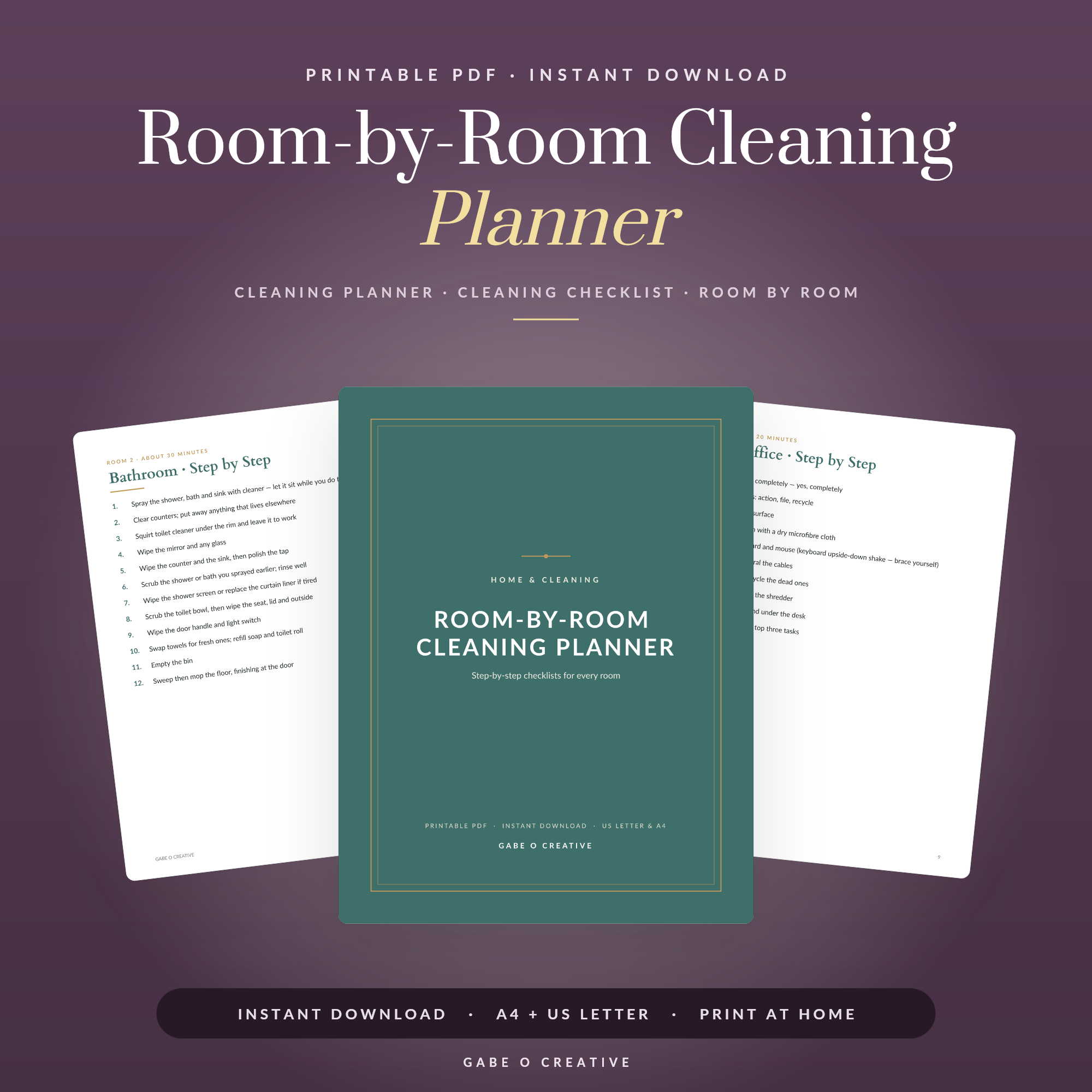 Room-by-Room Cleaning Planner