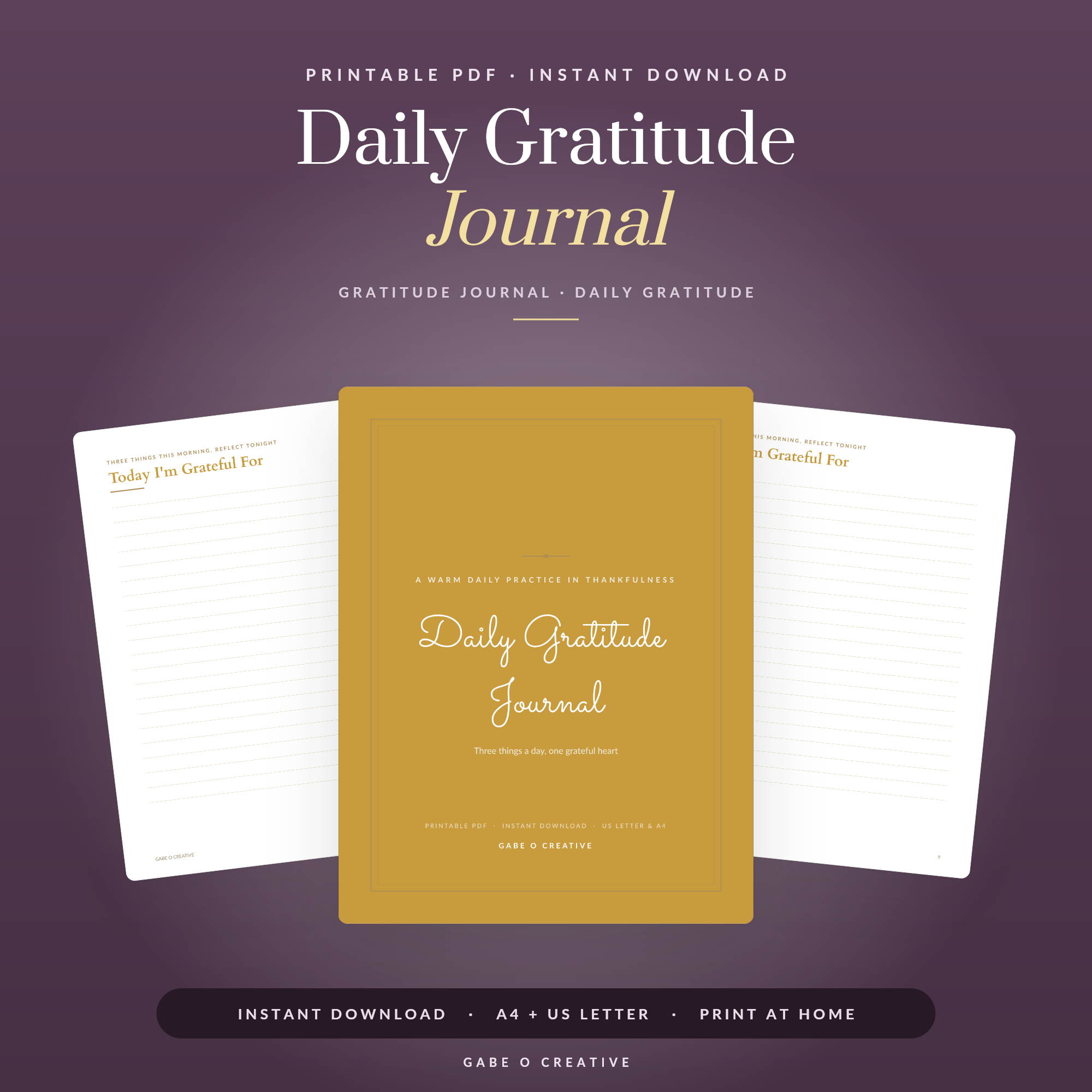 Gratitude Journal Printable: A 5-Minute Daily Habit