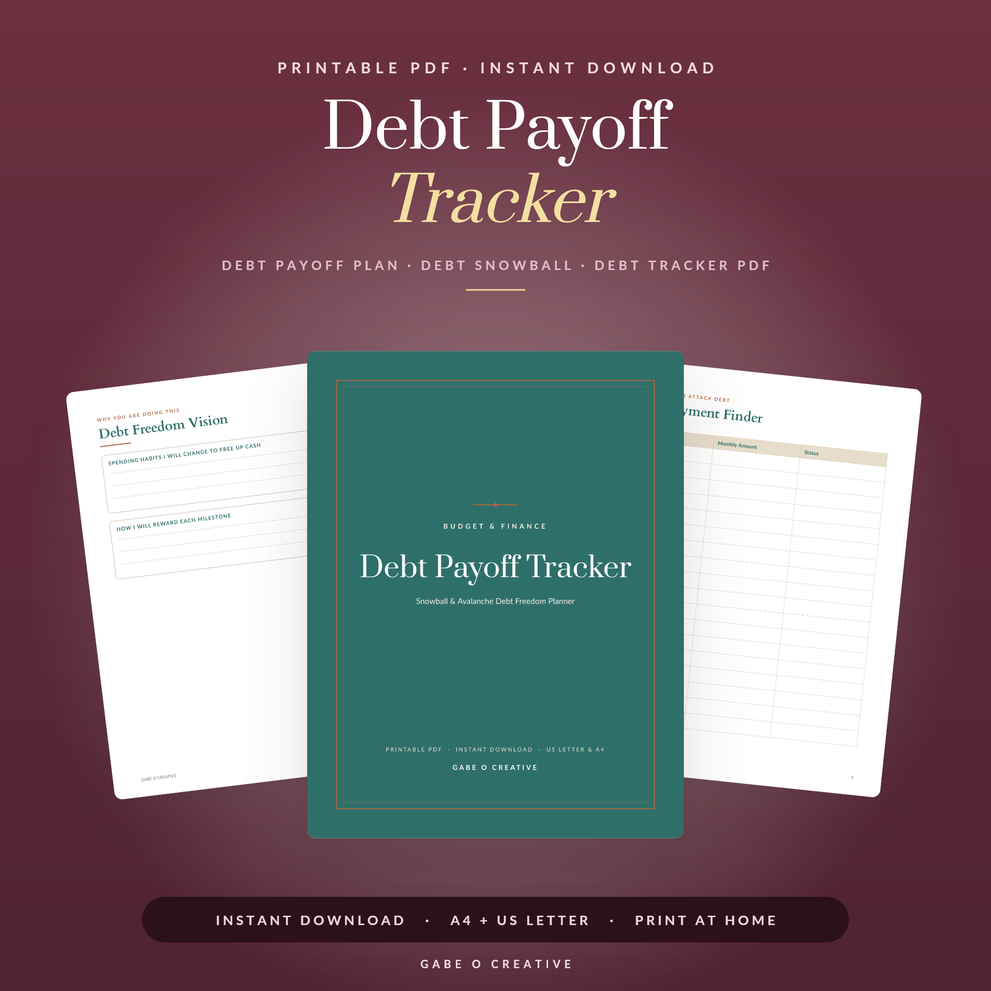 Debt Snowball Tracker Printable: Pay Off Debt Faster