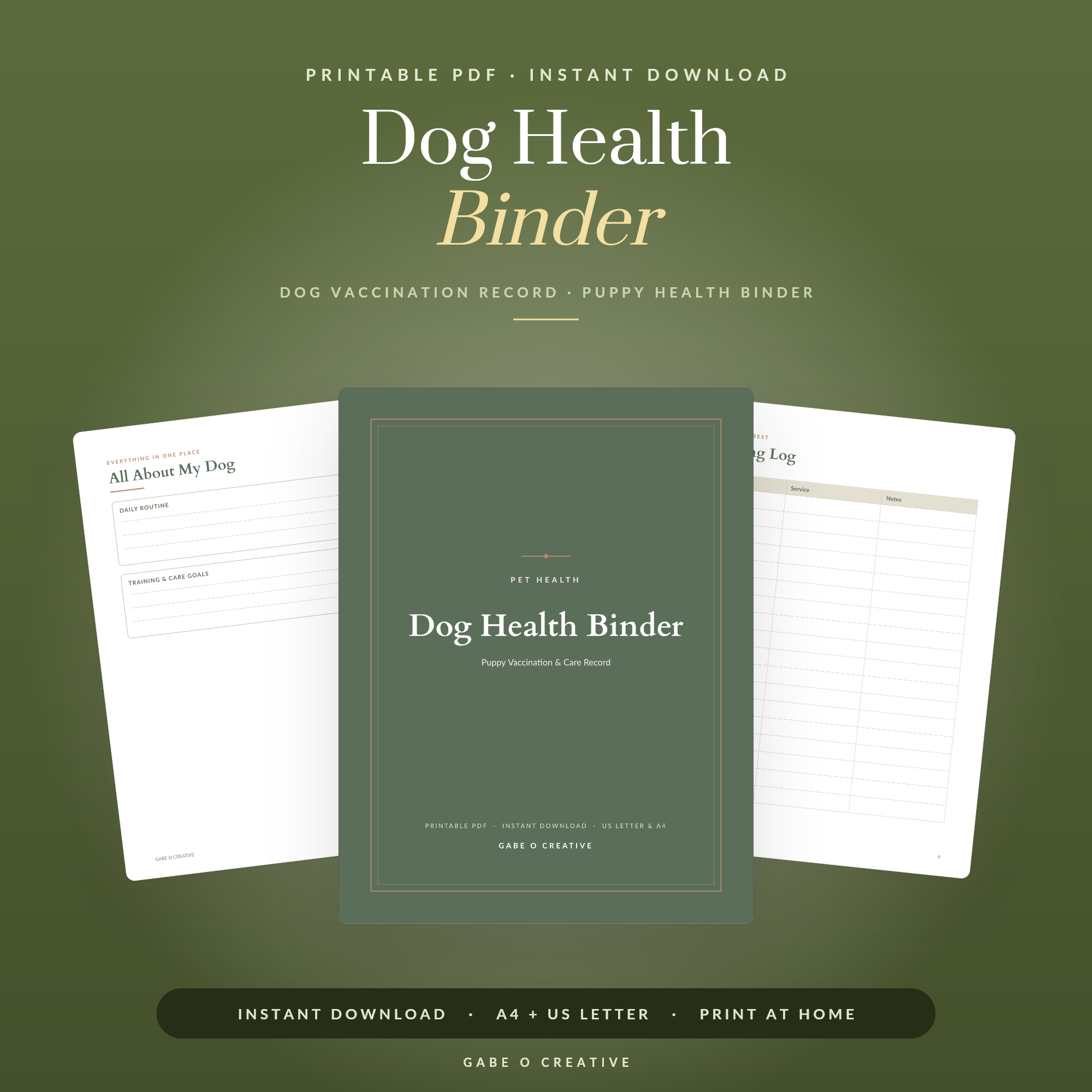 Dog Vaccination Record Printable: Track Shots & Vet Visits