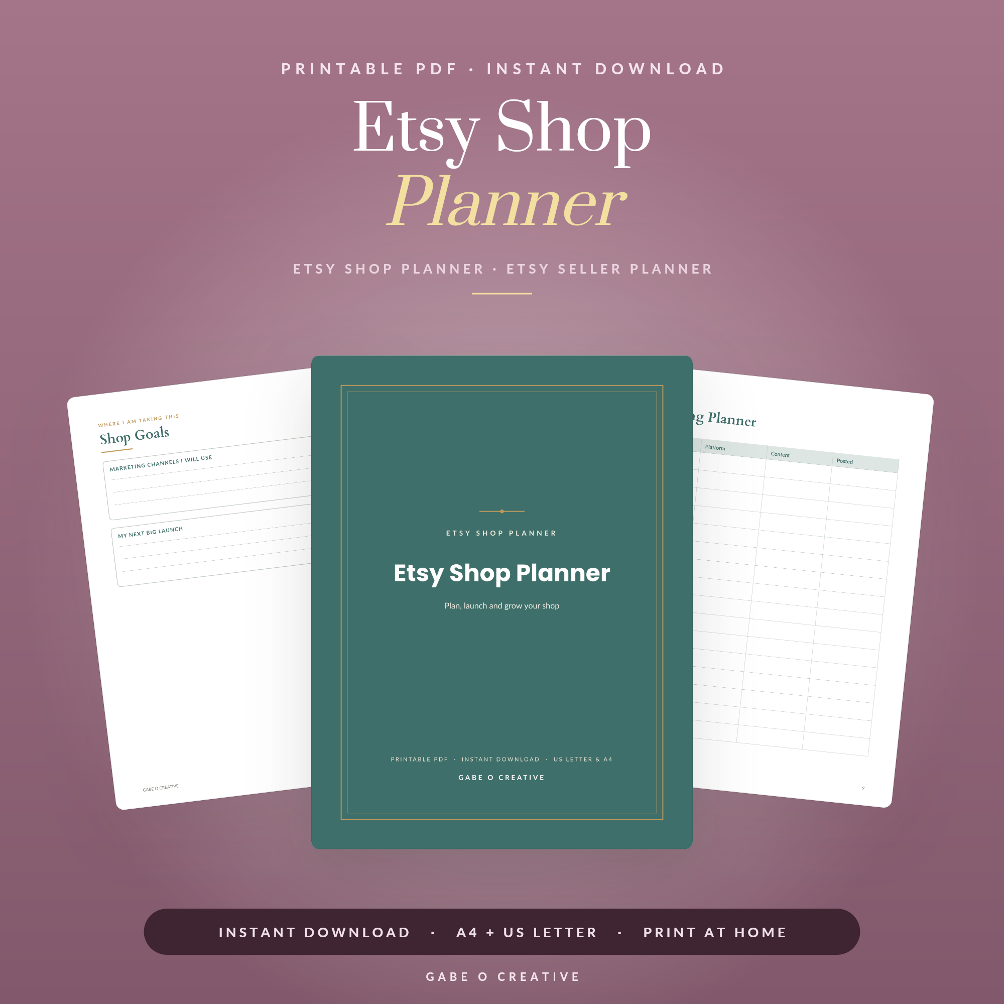 Etsy Shop Planner
