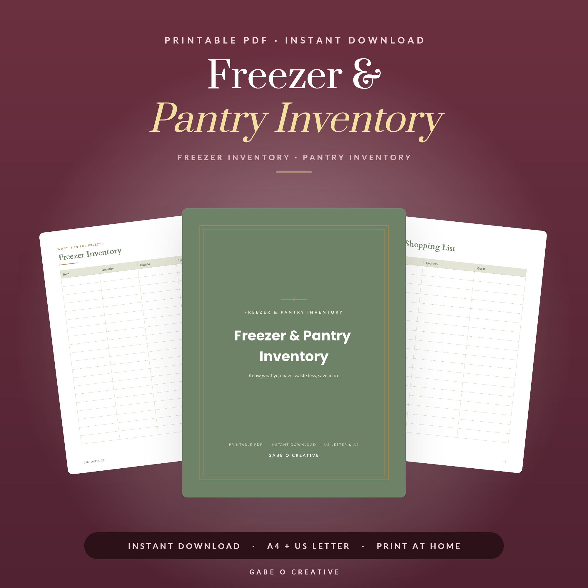 Freezer & Pantry Inventory