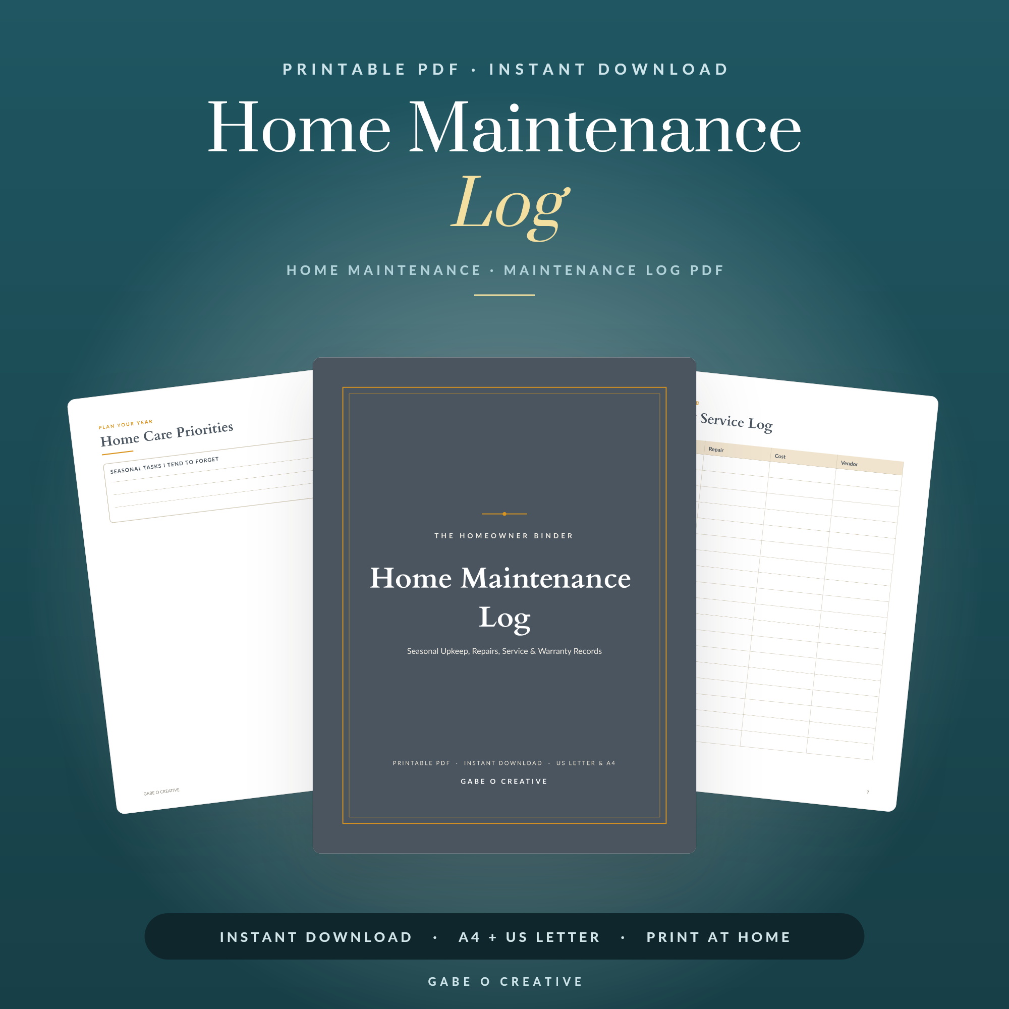 Home Maintenance Log