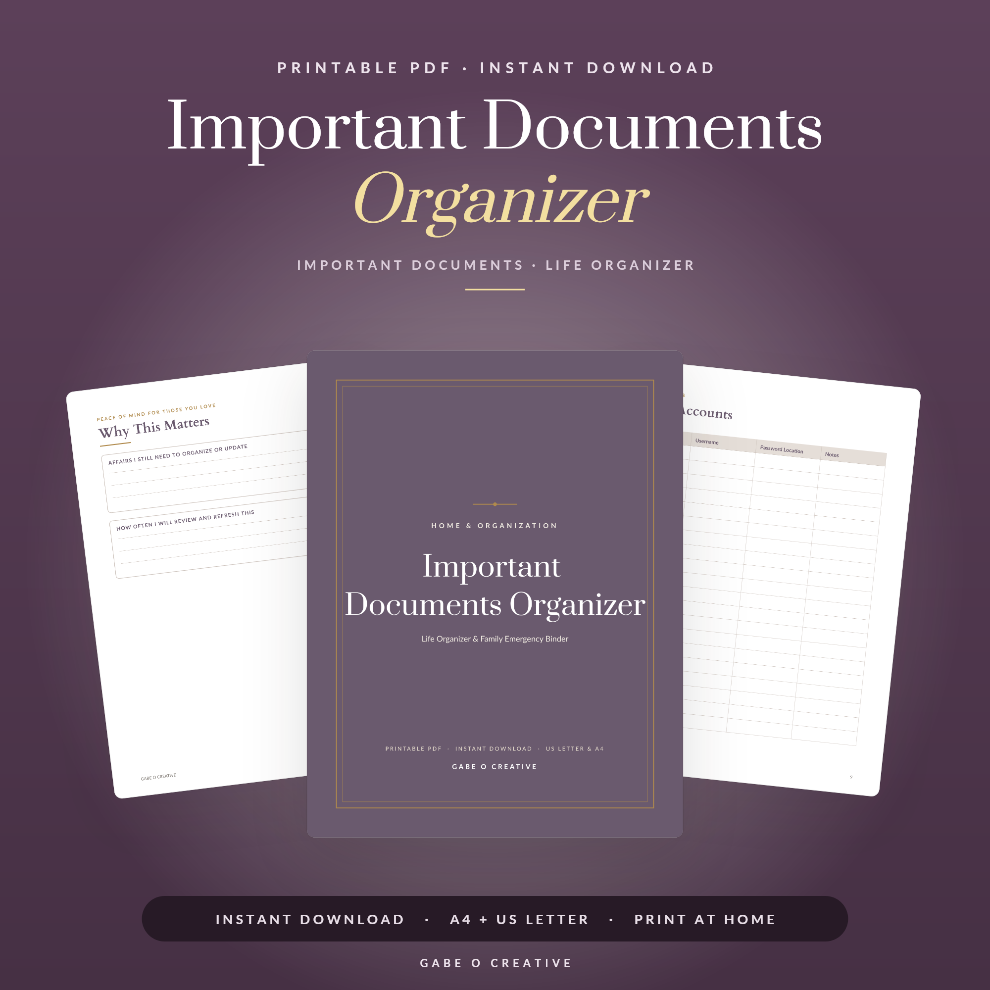 Important Documents Organizer
