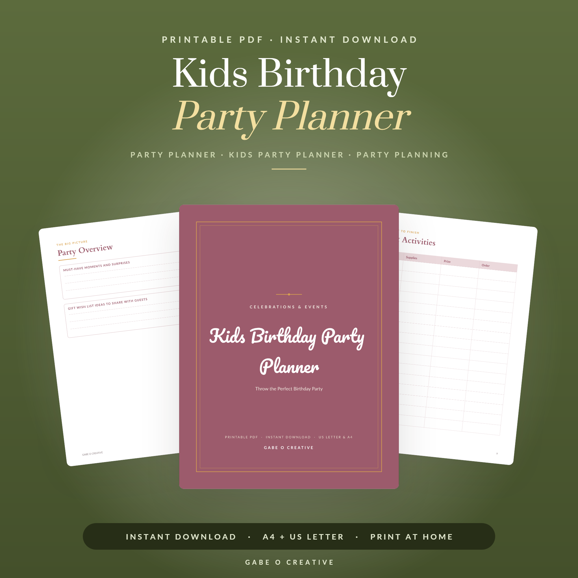 Kids Birthday Party Planner