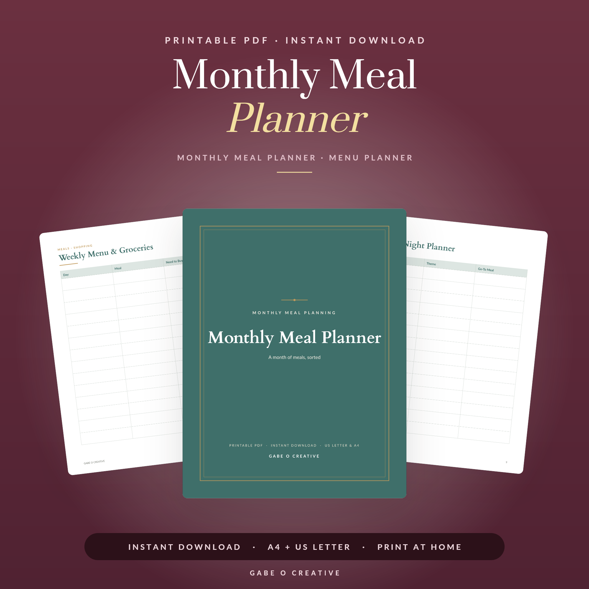Monthly Meal Planner