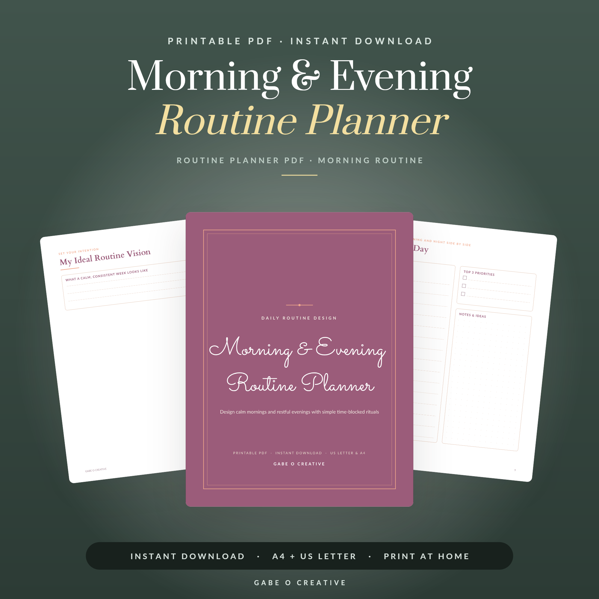 Morning and Evening Routine Planner: Bookend Your Day