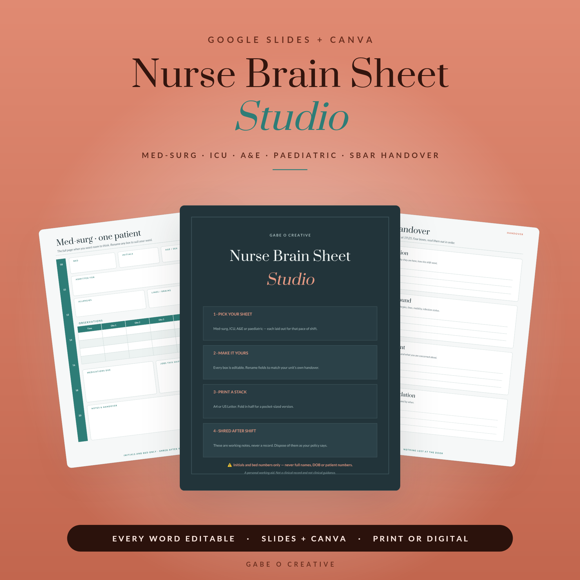 Med Surg Brain Sheet: What to Write Down on a Busy Shift