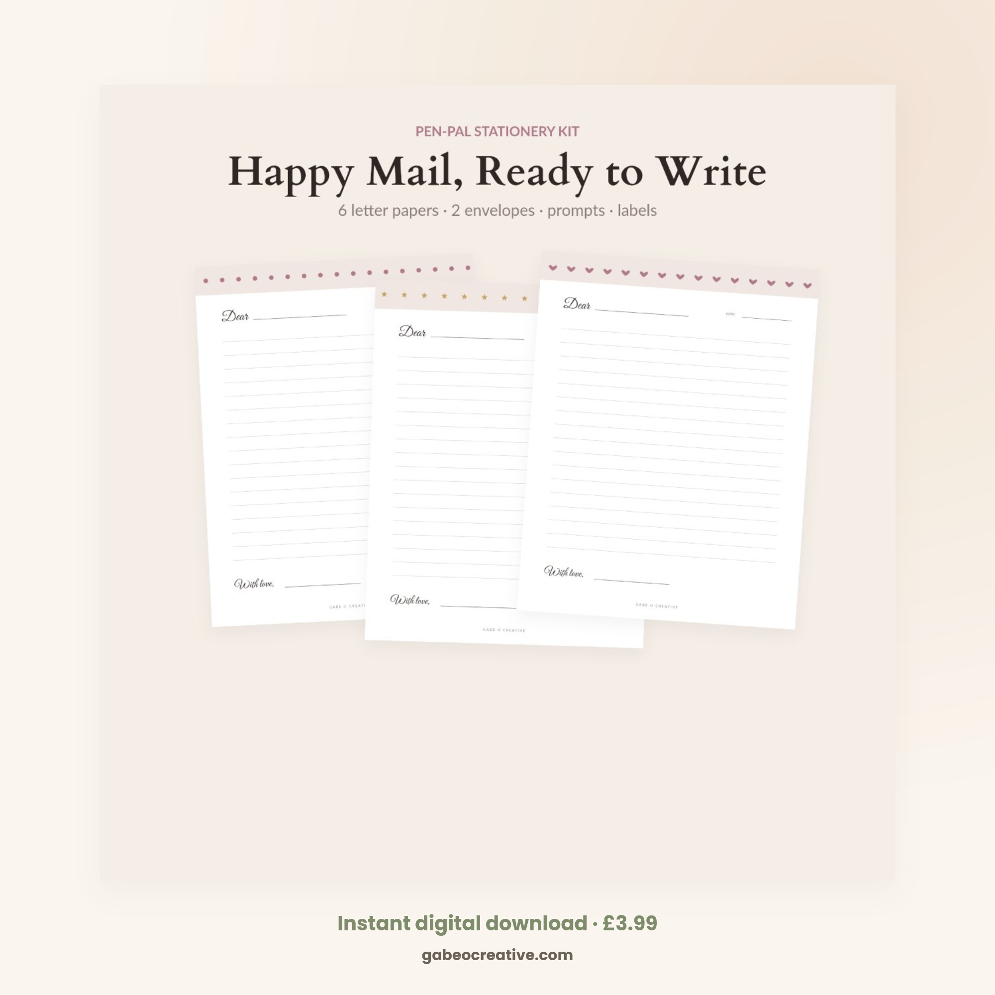 Pen-Pal Stationery Kit