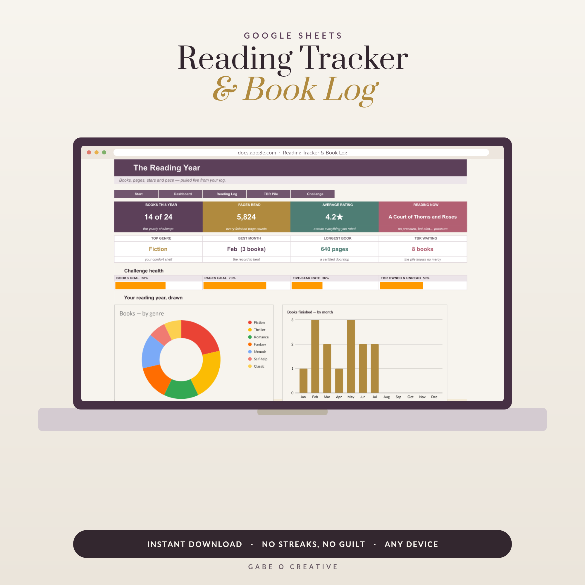 Reading Tracker Spreadsheet: Log Books Without Killing the Habit
