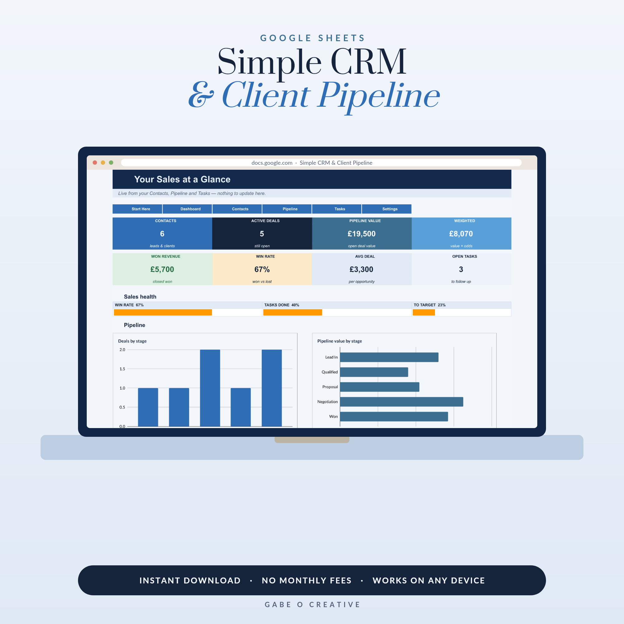 CRM in Google Sheets: Manage Clients Without Monthly Fees