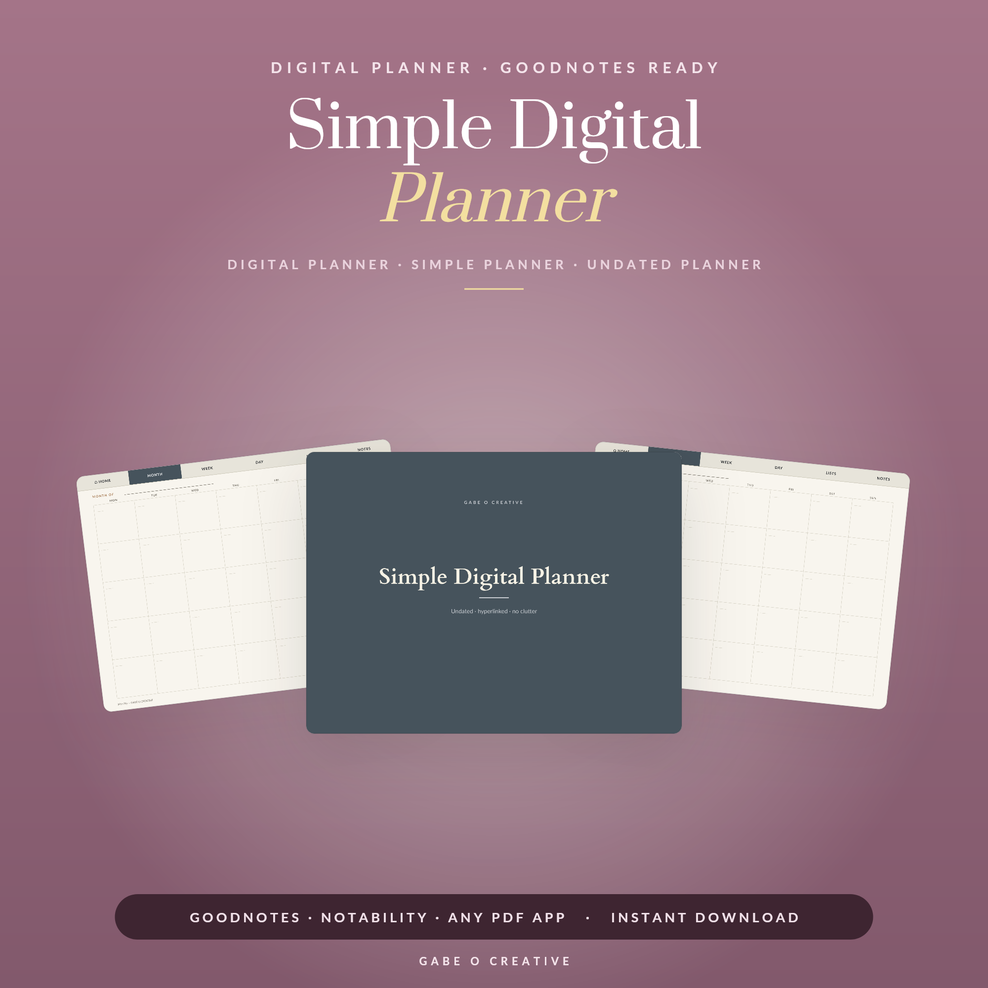 Simple Digital Planner (Undated)