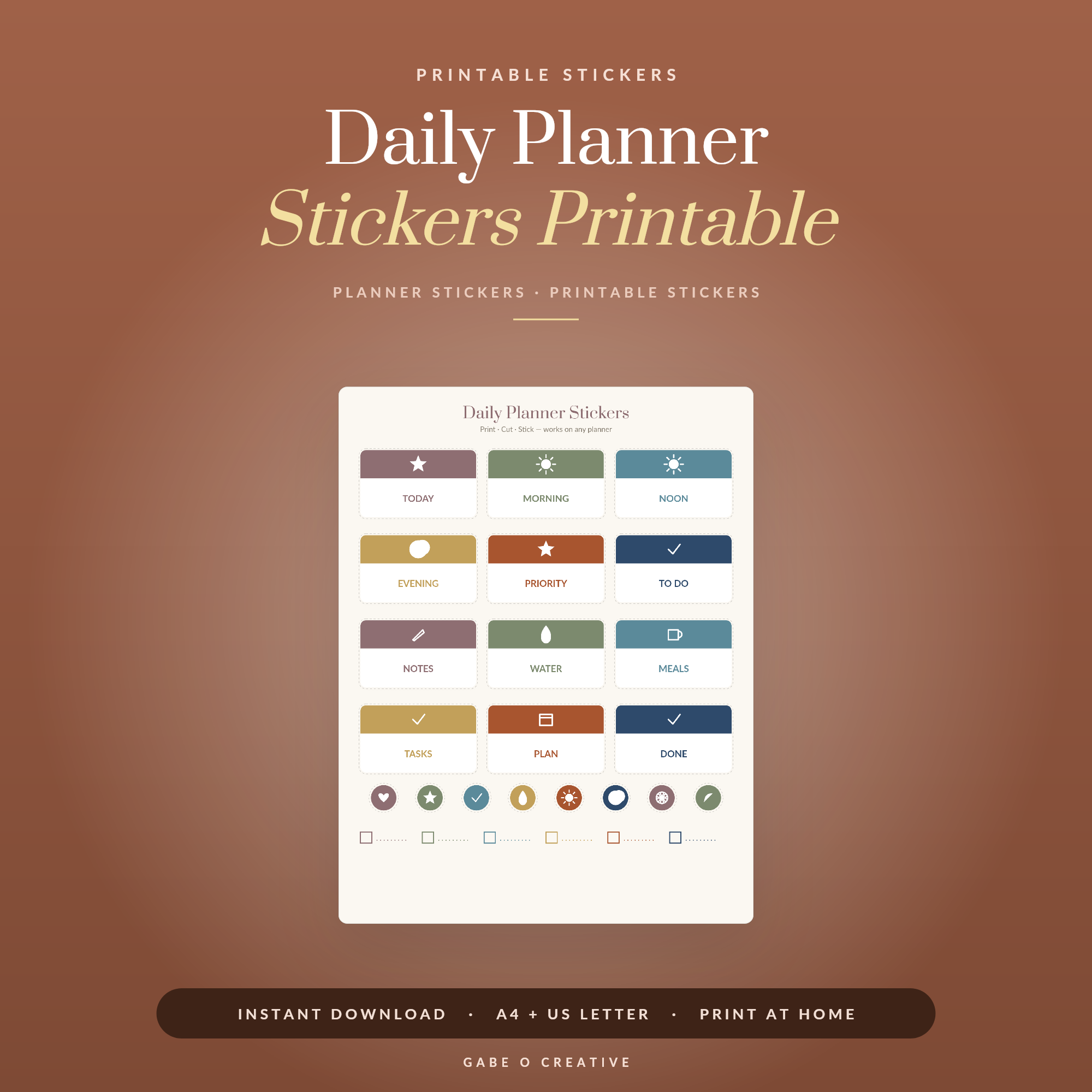 Daily Planner Stickers Printable