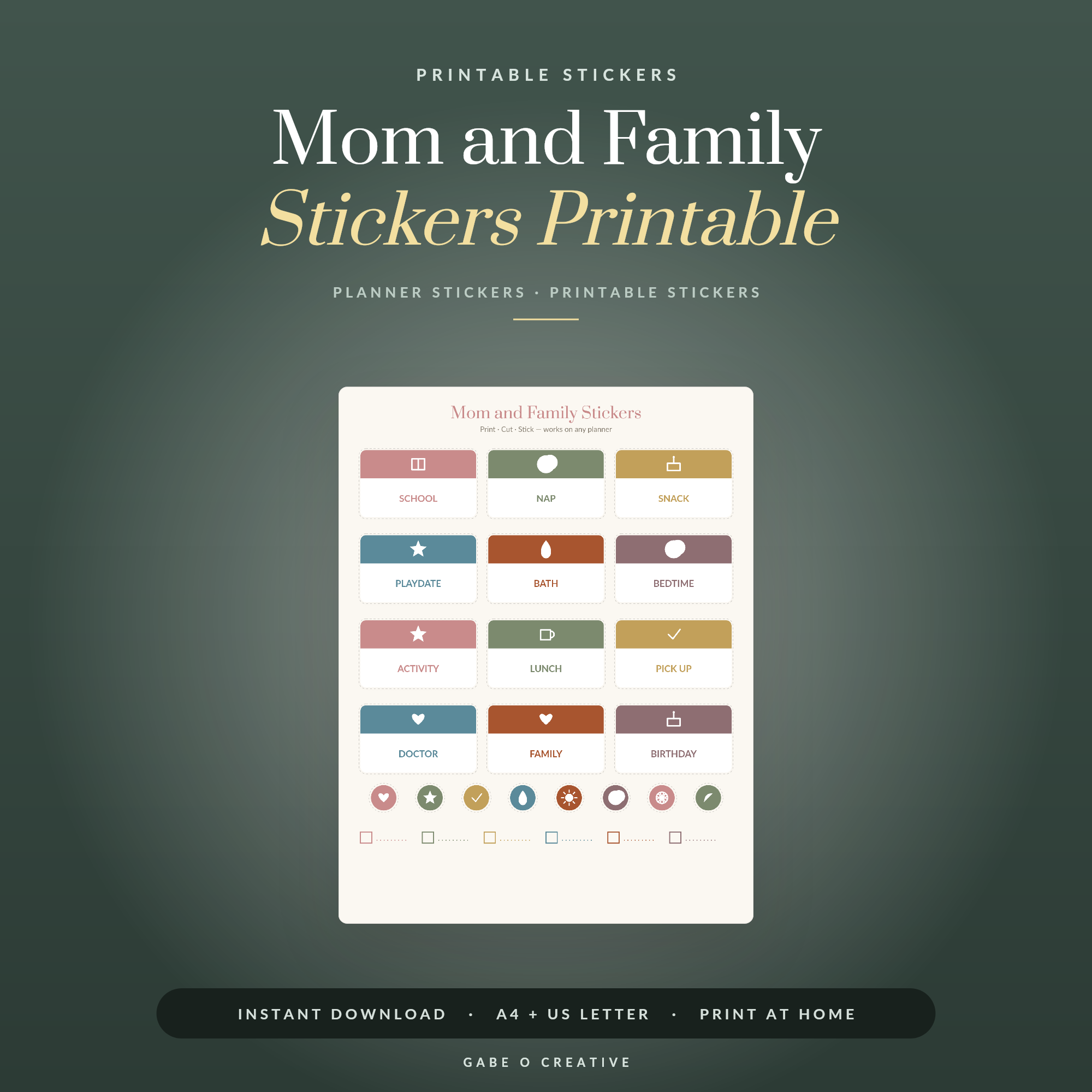 Mom and Family Stickers Printable