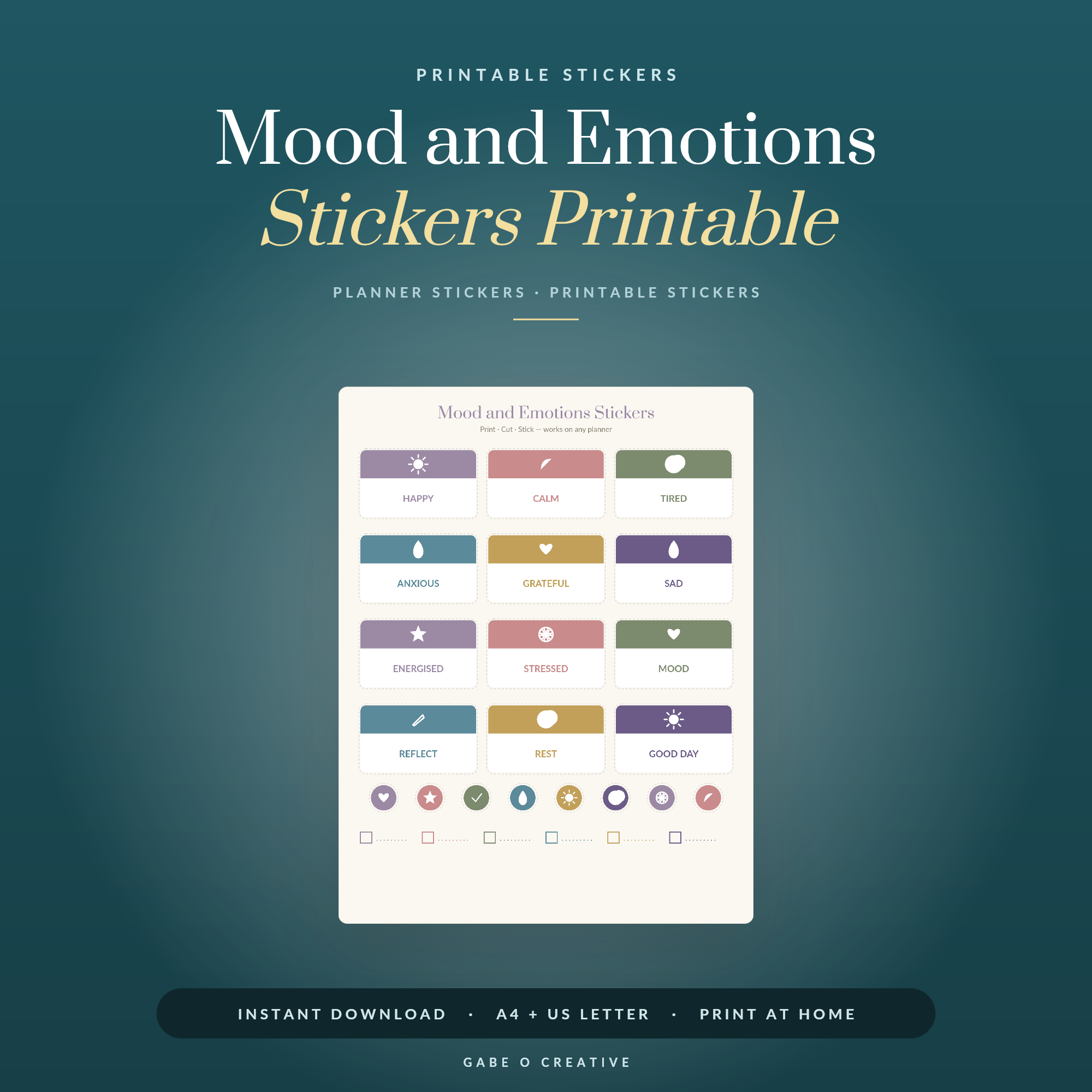 Mood and Emotions Stickers Printable
