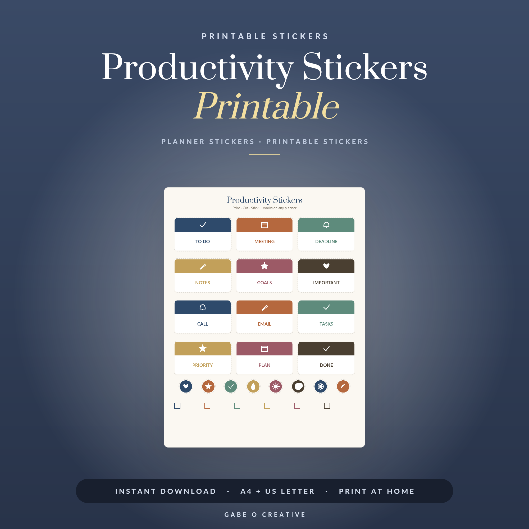 Productivity Stickers Printable