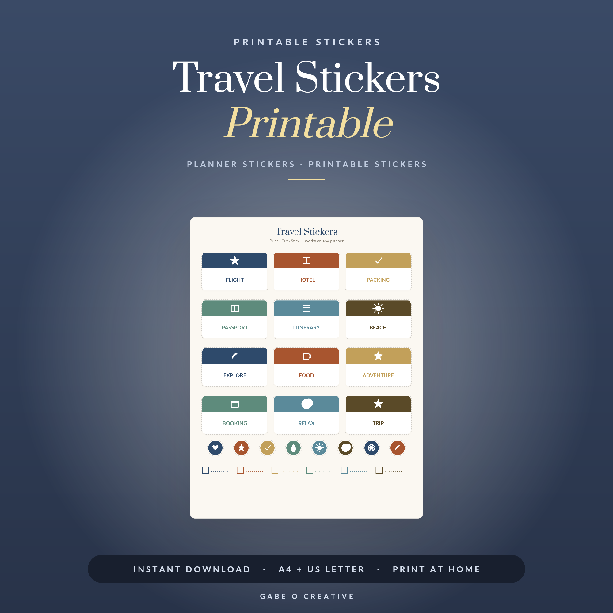 Travel Stickers Printable
