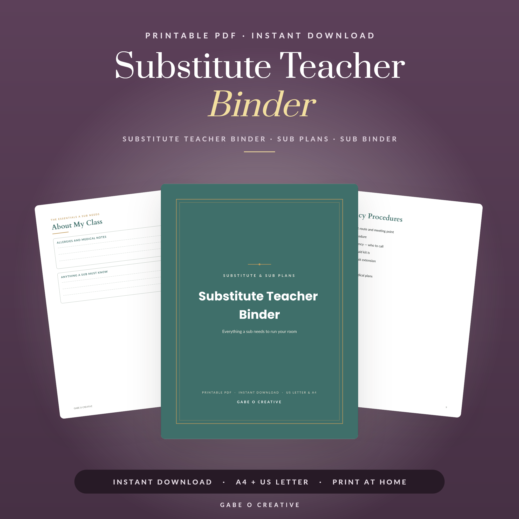 How to Make Sub Plans That Actually Work (Substitute Teacher Binder Included)