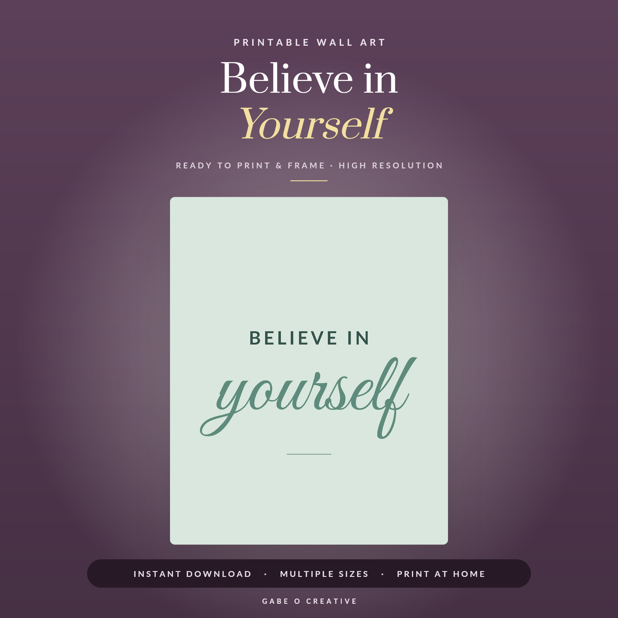 Believe in Yourself