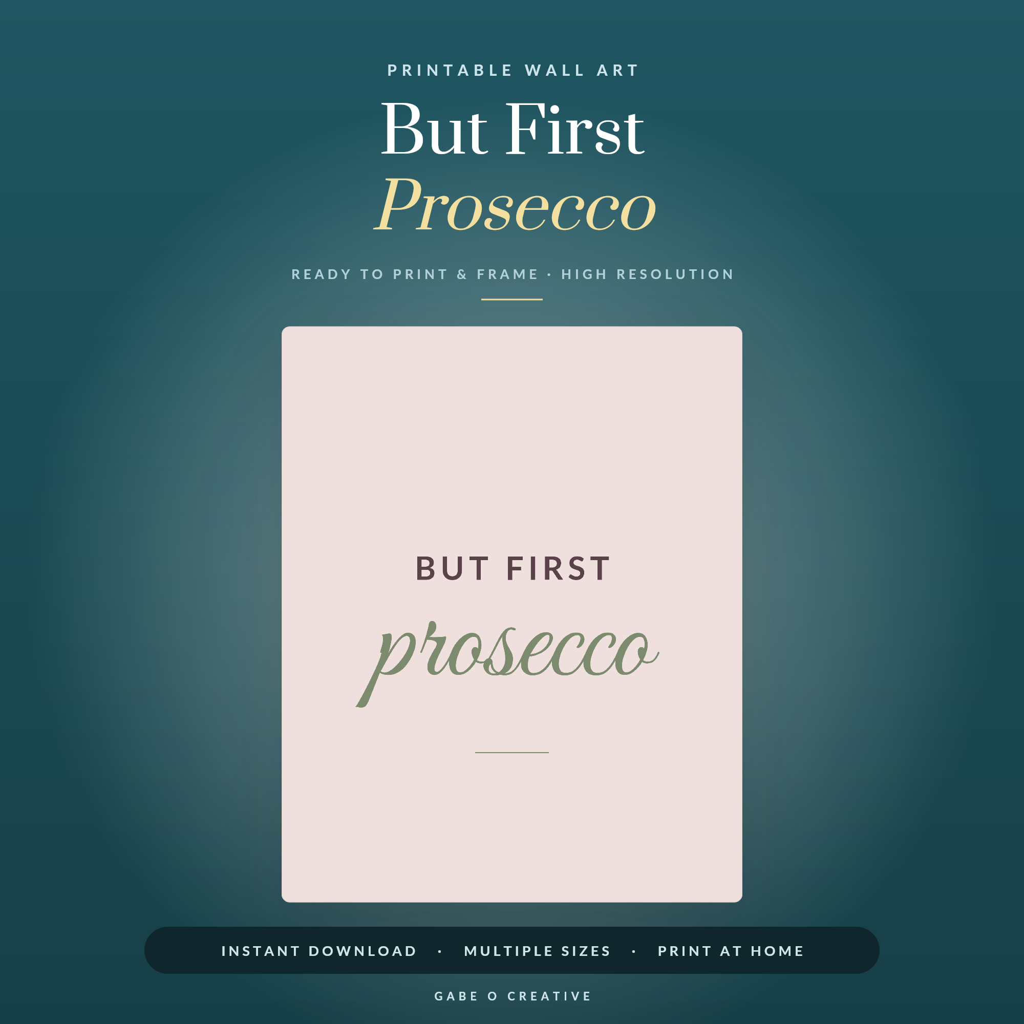But First Prosecco