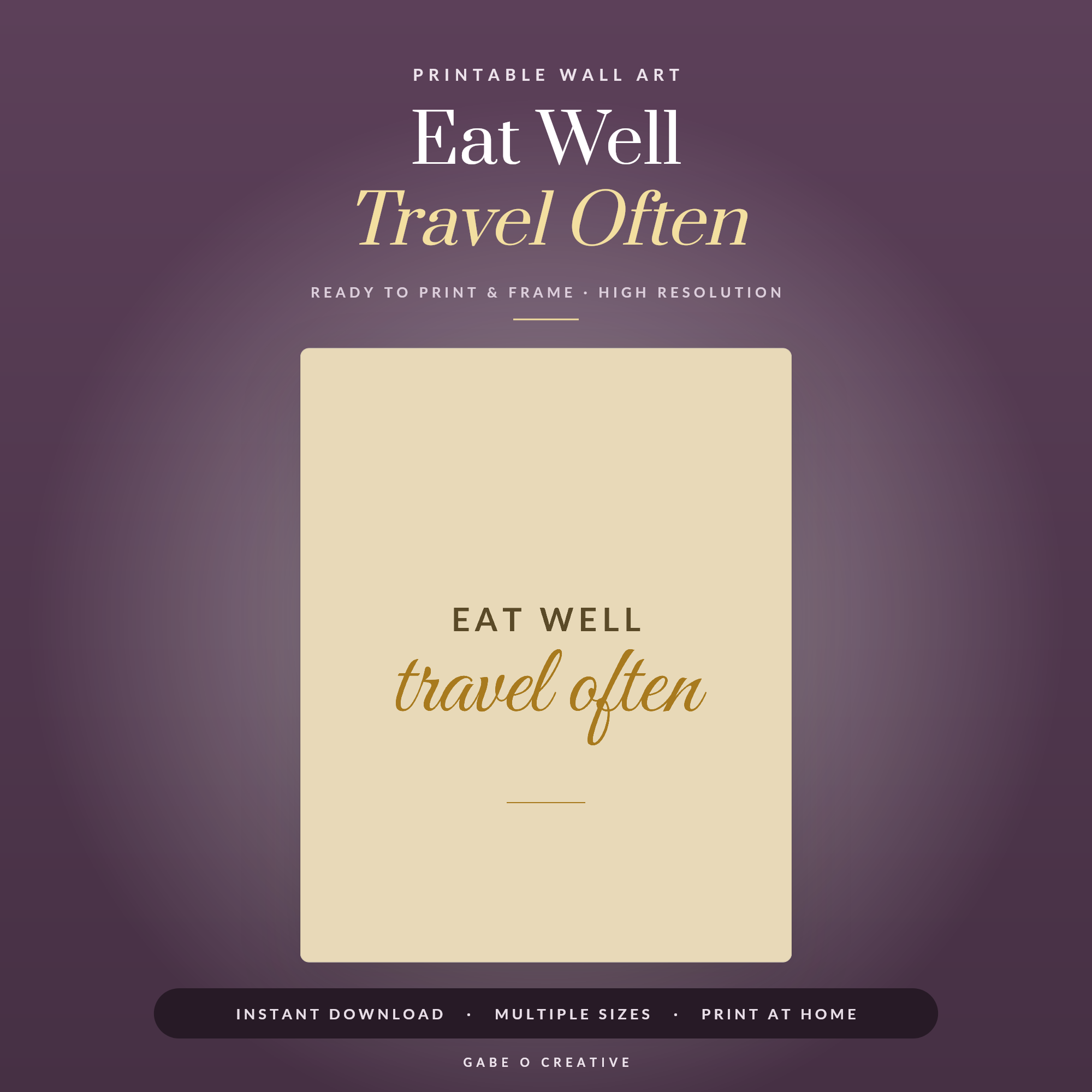 Eat Well Travel Often