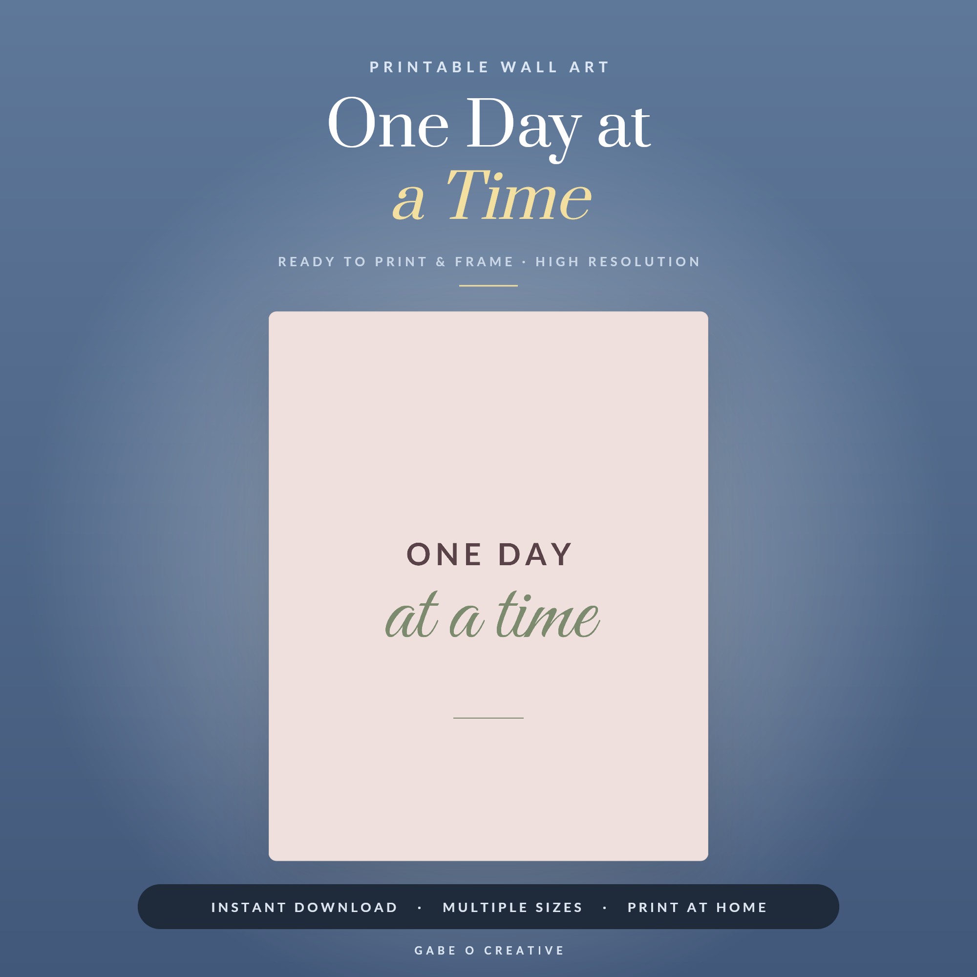 One Day at a Time