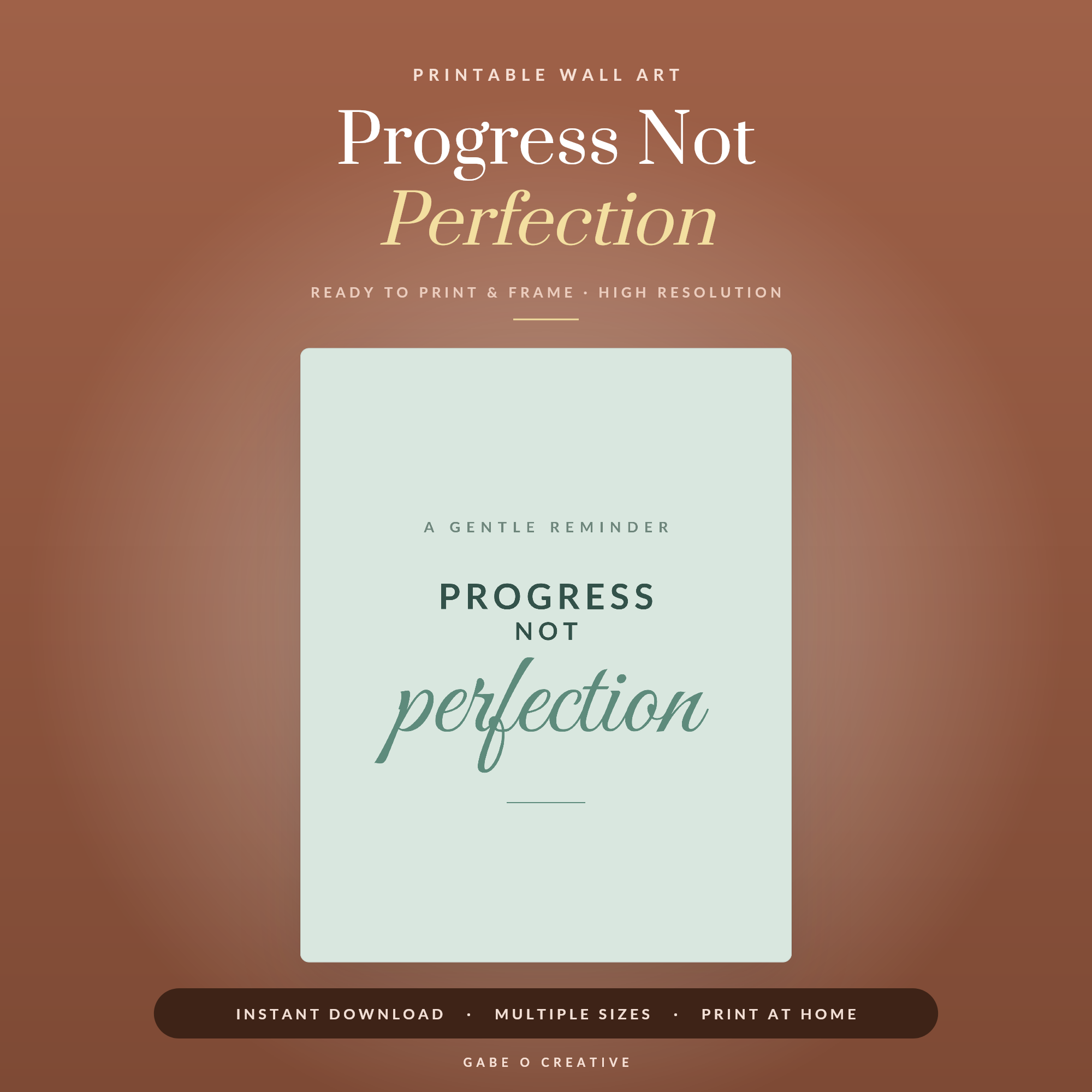 Progress Not Perfection