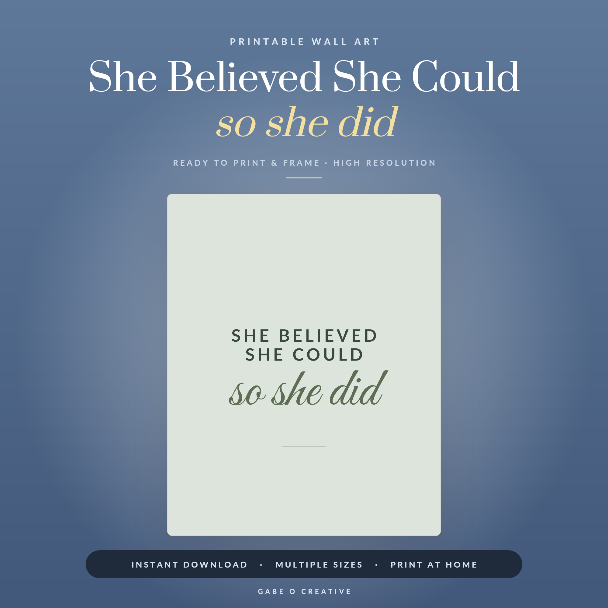 She Believed She Could so she did