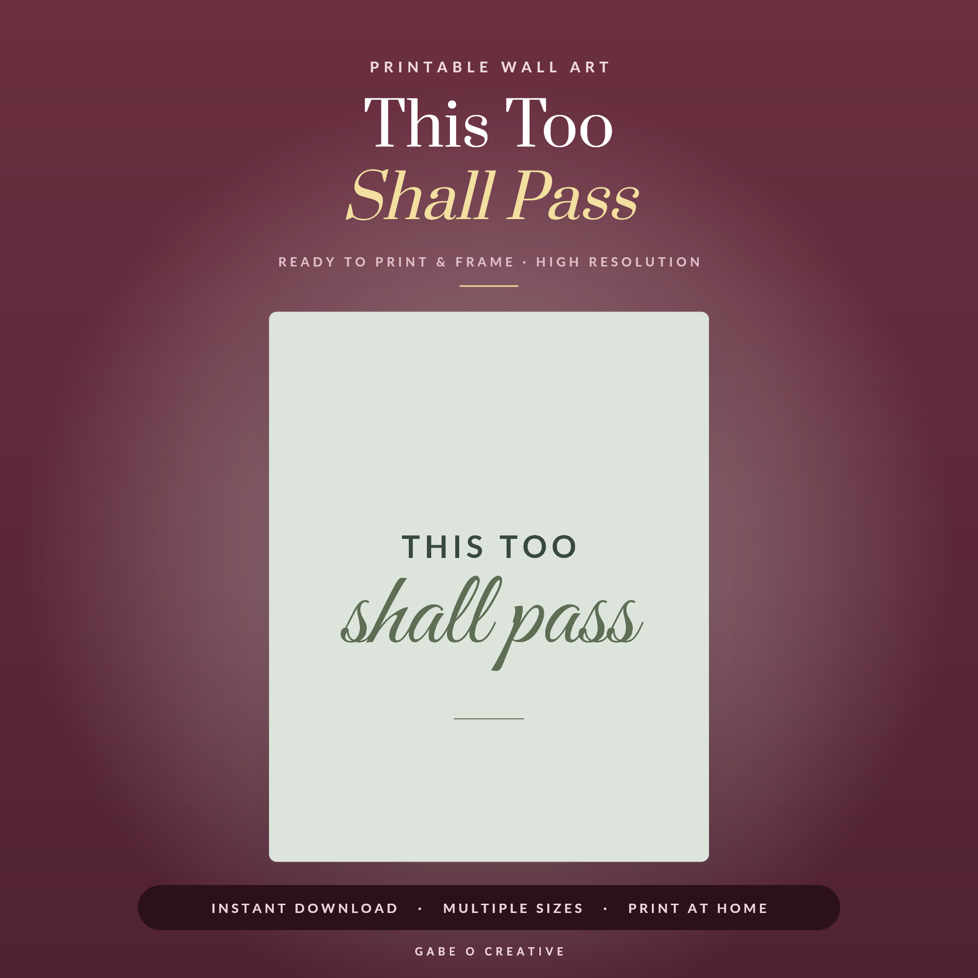 This Too Shall Pass