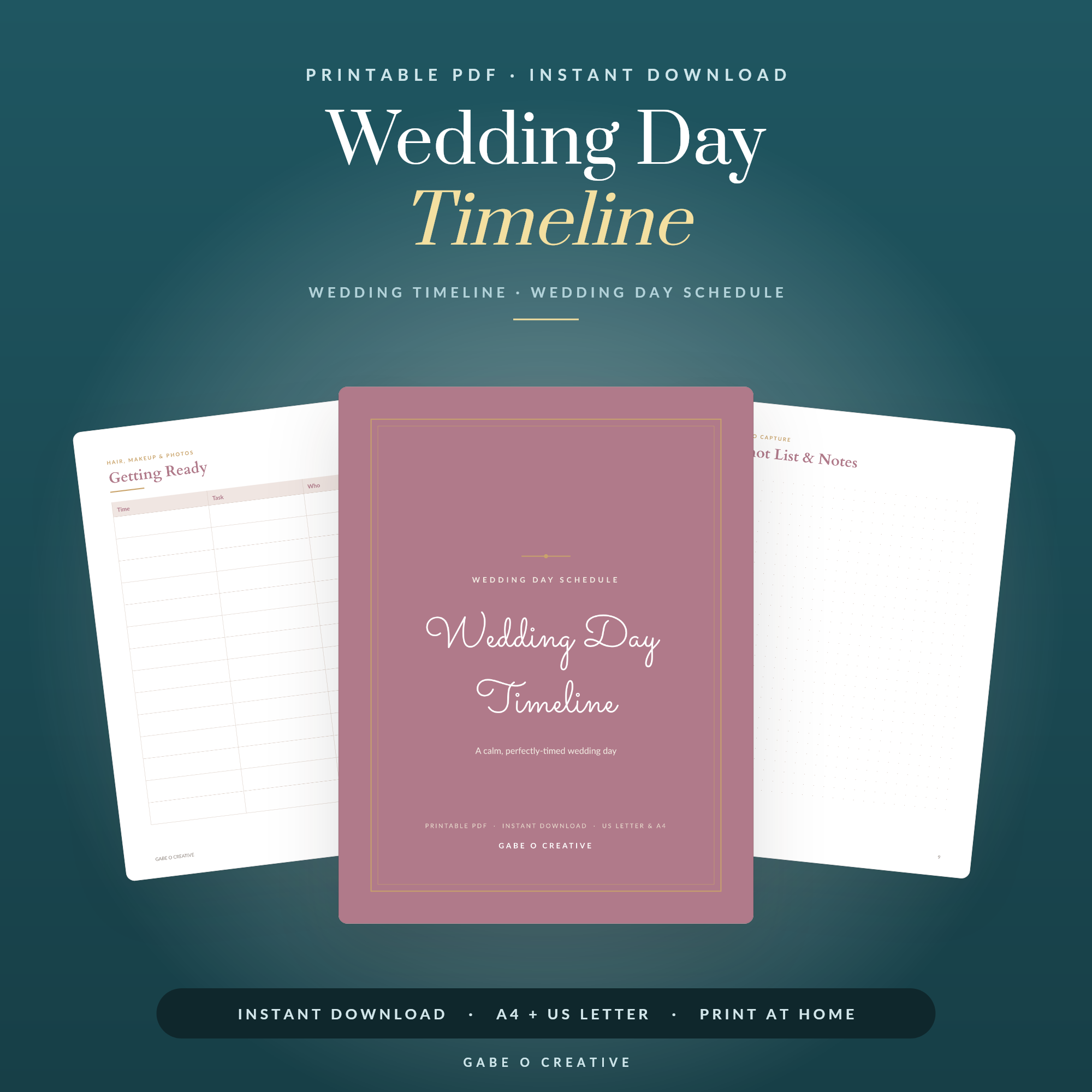 Wedding Day Timeline